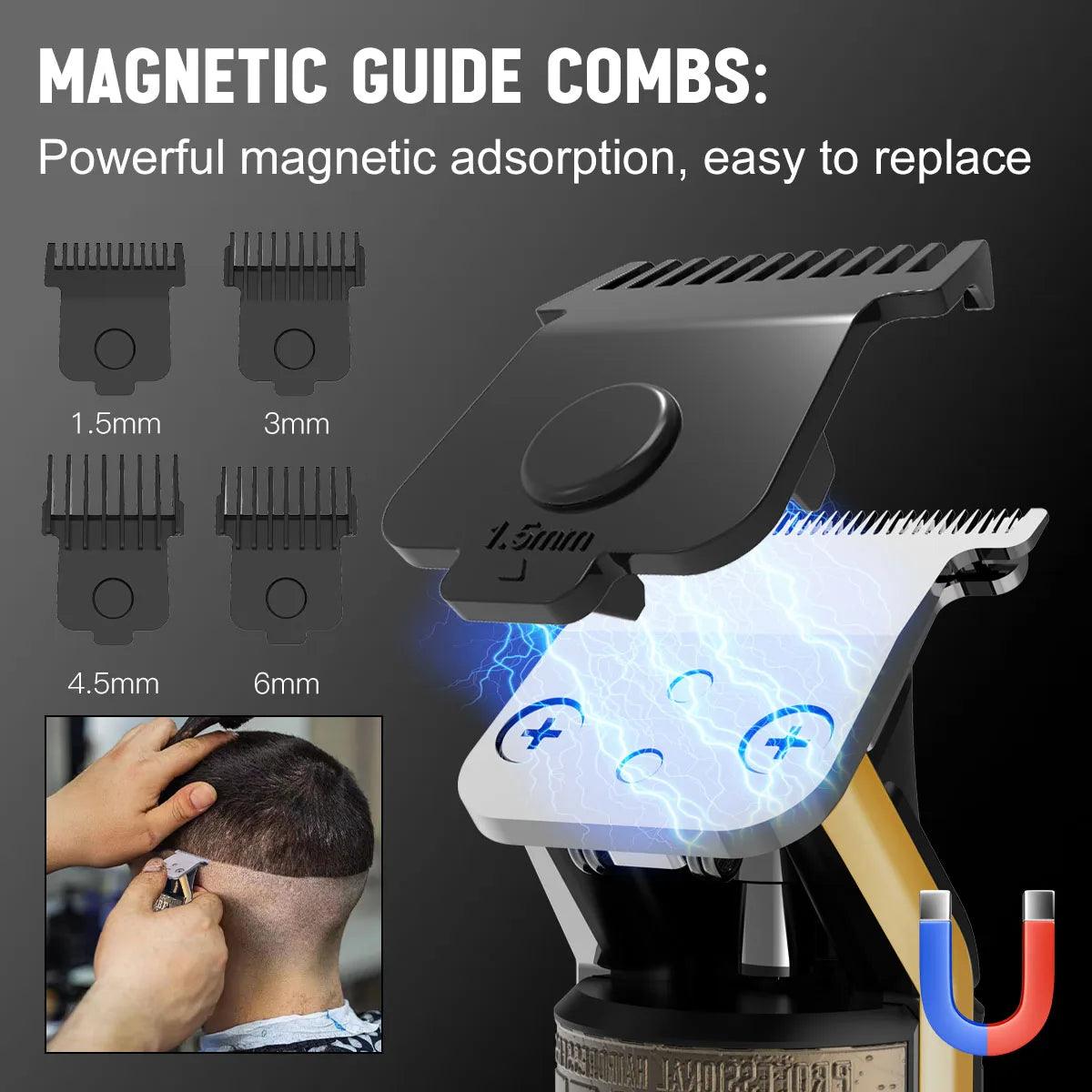 Hatteker Hair Clipper Set - Triple Foil Shaver & Crew Cut Trimmer, USB Charging - HATTEKER