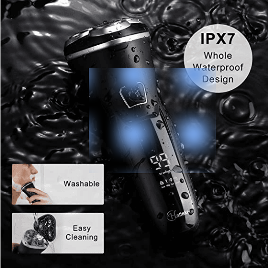 Hatteker Electric Razor Professional Rechargeable Rotary with Pop-up LED Display - HATTEKER