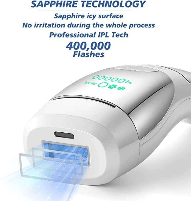 Hatteker Laser Permanent Painless for Facial Whole Body Hair Removal Device Sapphire Freezing Point - HATTEKER