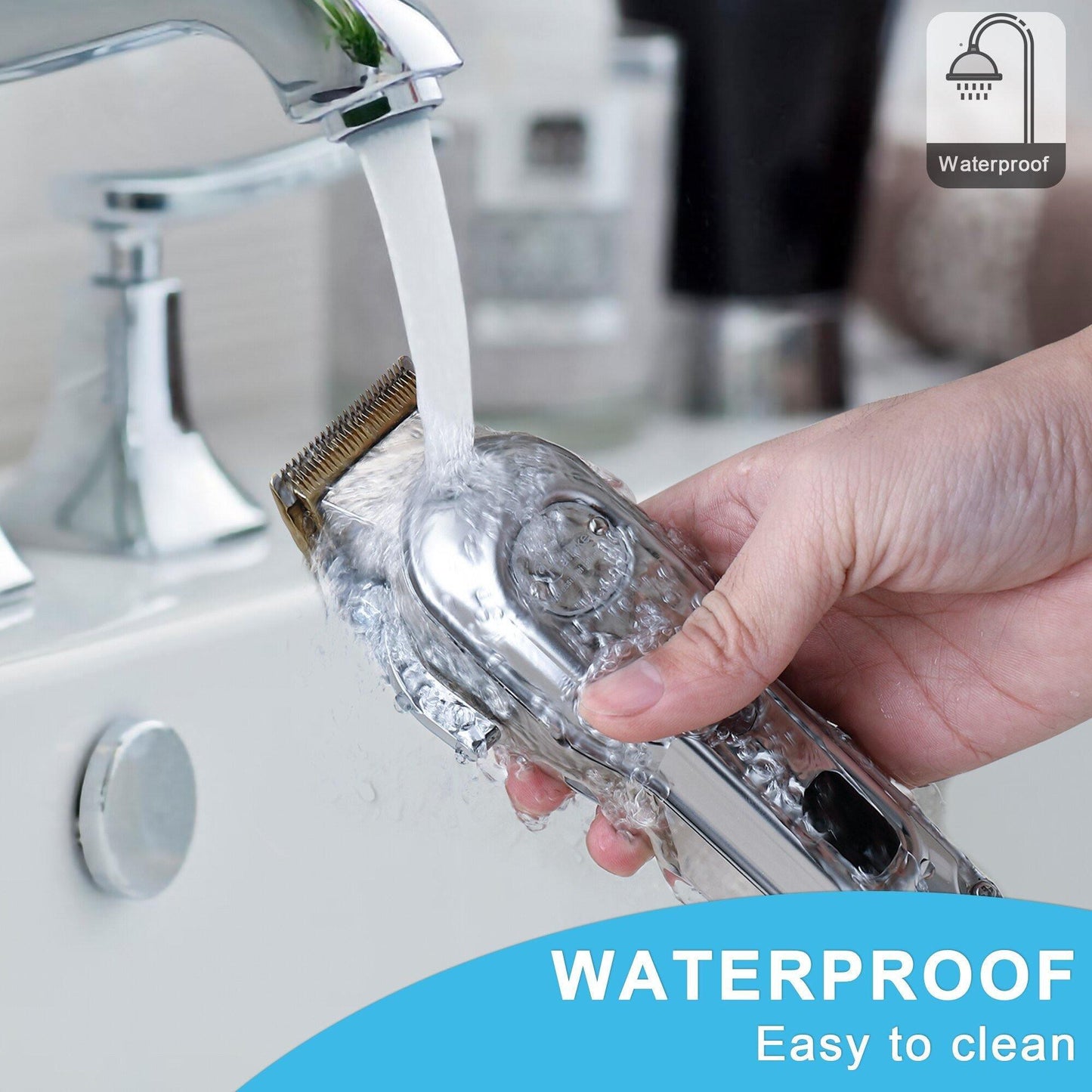 HATTEKER Professional Hair Trimmer Cordless Barbers Grooming Kit Rechargeable RFC-696A - HATTEKER