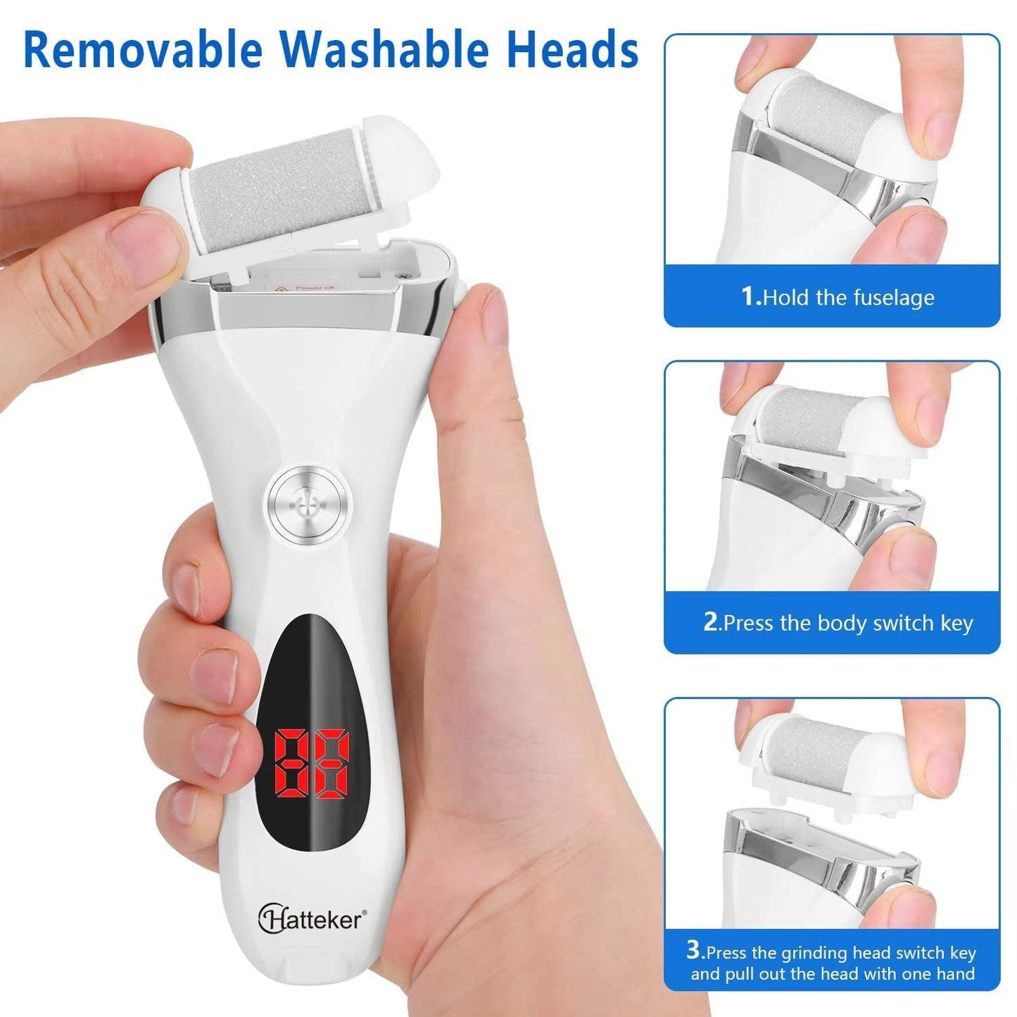 Electrical Callus Remover USB Rechargeable Foot Sharpener LCD Pedicure Machine