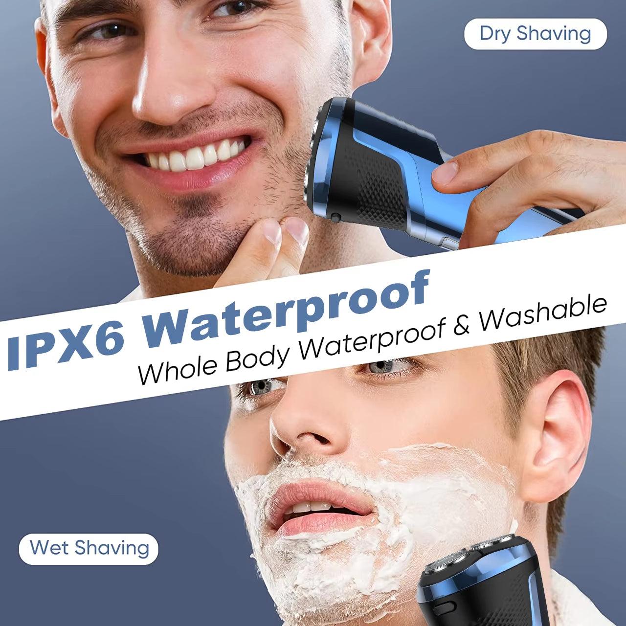 Men Beard Trimmer Rotary Waterproof USB Charging Shaving Machine Electric Shaver Beard Trimmer