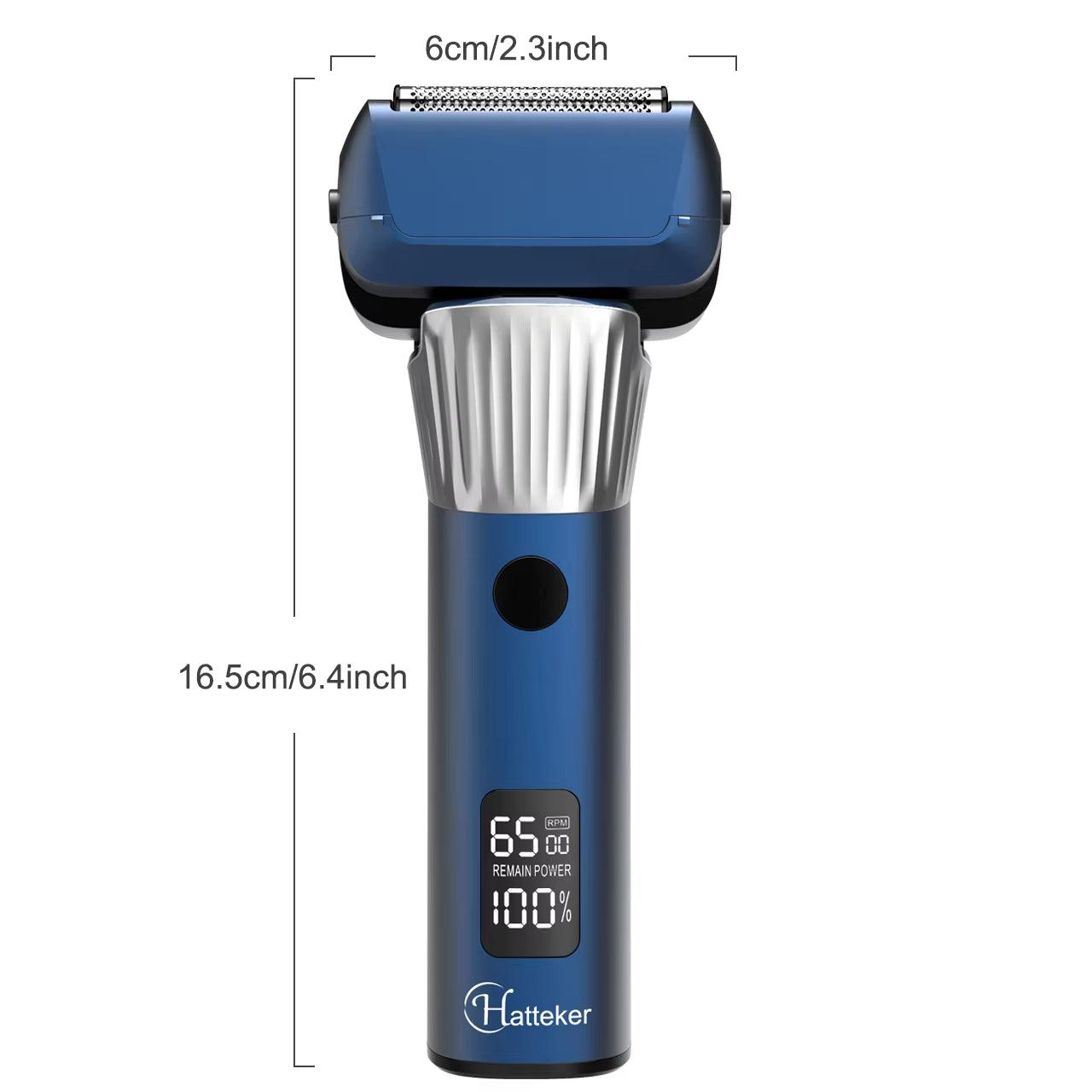 Washable LCD Digital Reciprocating Three-Blade Electric Man Shaver