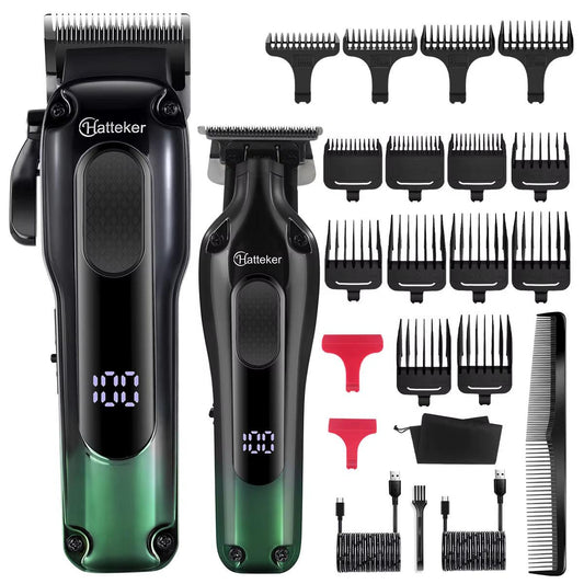 Professional Hair Clippers for Men Cordless Clippers and Trimmers Set Barber Clippers Set Rechargeable Beard Trimmer