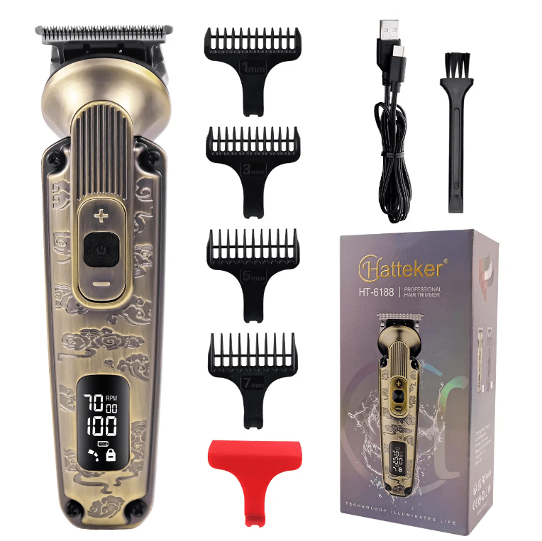 Hatteker Cordless Waterproof Beard Trimmer & Hair Clippers for Men - HATTEKER