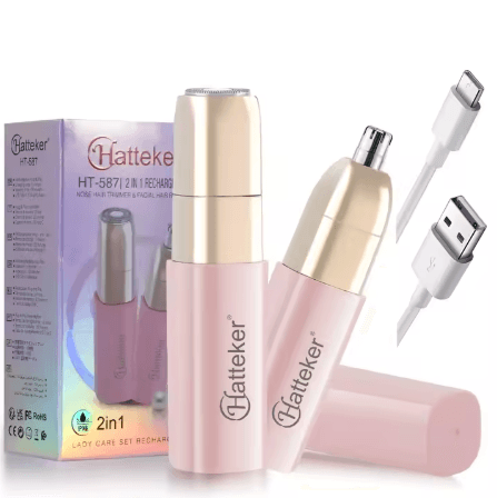 Hatteker Rechargeable Eyebrow & Facial Hair Remover – Precision Grooming Tool for Smooth Skin - HATTEKER