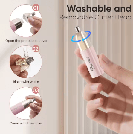 Hatteker Rechargeable Eyebrow & Facial Hair Remover – Precision Grooming Tool for Smooth Skin - HATTEKER