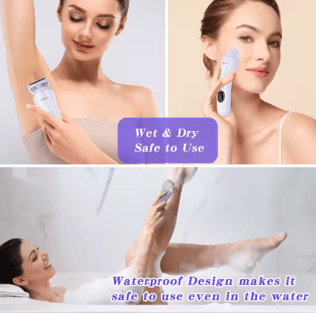 🌸 Hatteker HT-578 – 3-in-1 Rechargeable Lady Shaver 🌊 | Smooth Skin Anytime, Anywhere! - HATTEKER