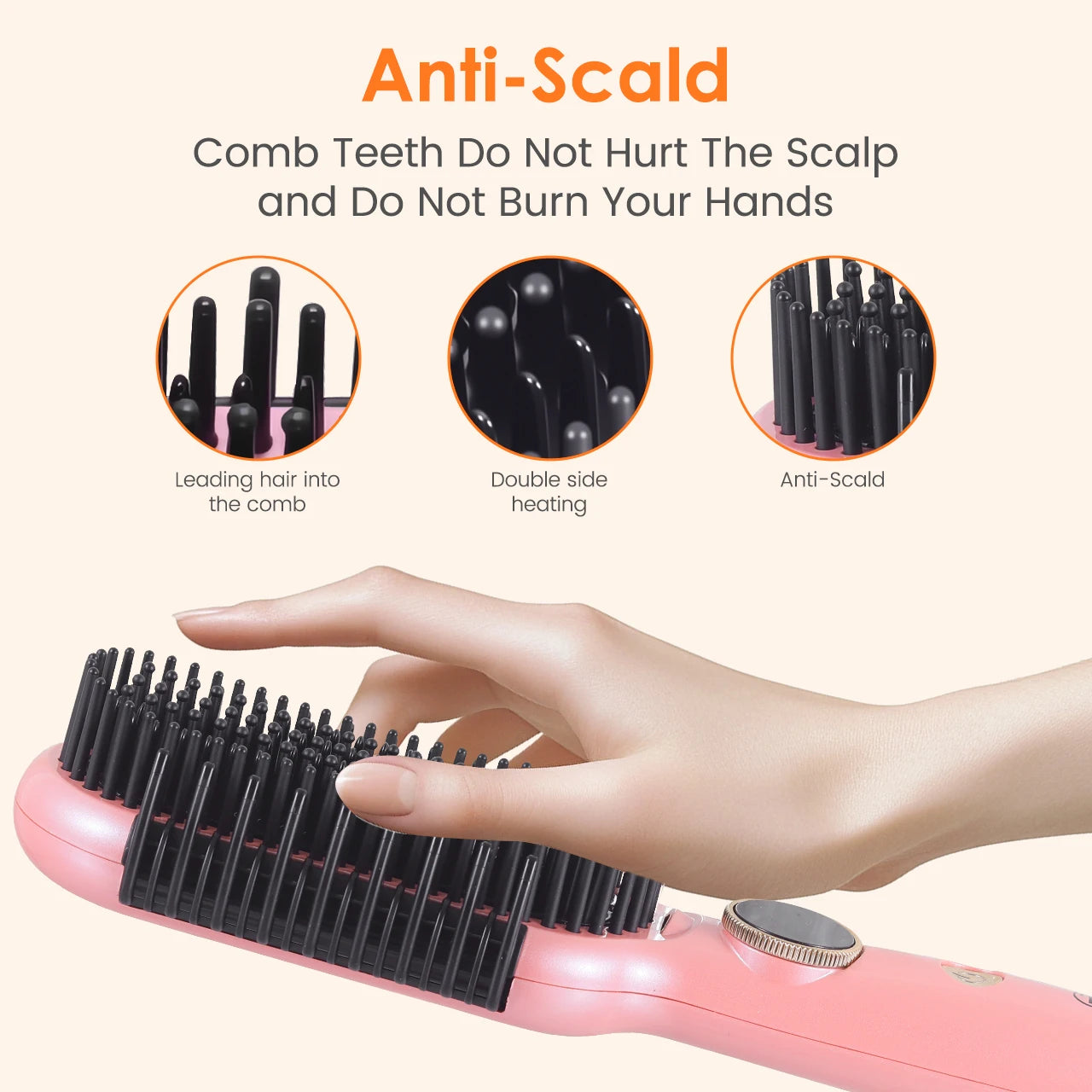 Brosse lissante Hatteker avec affichage LED de la température