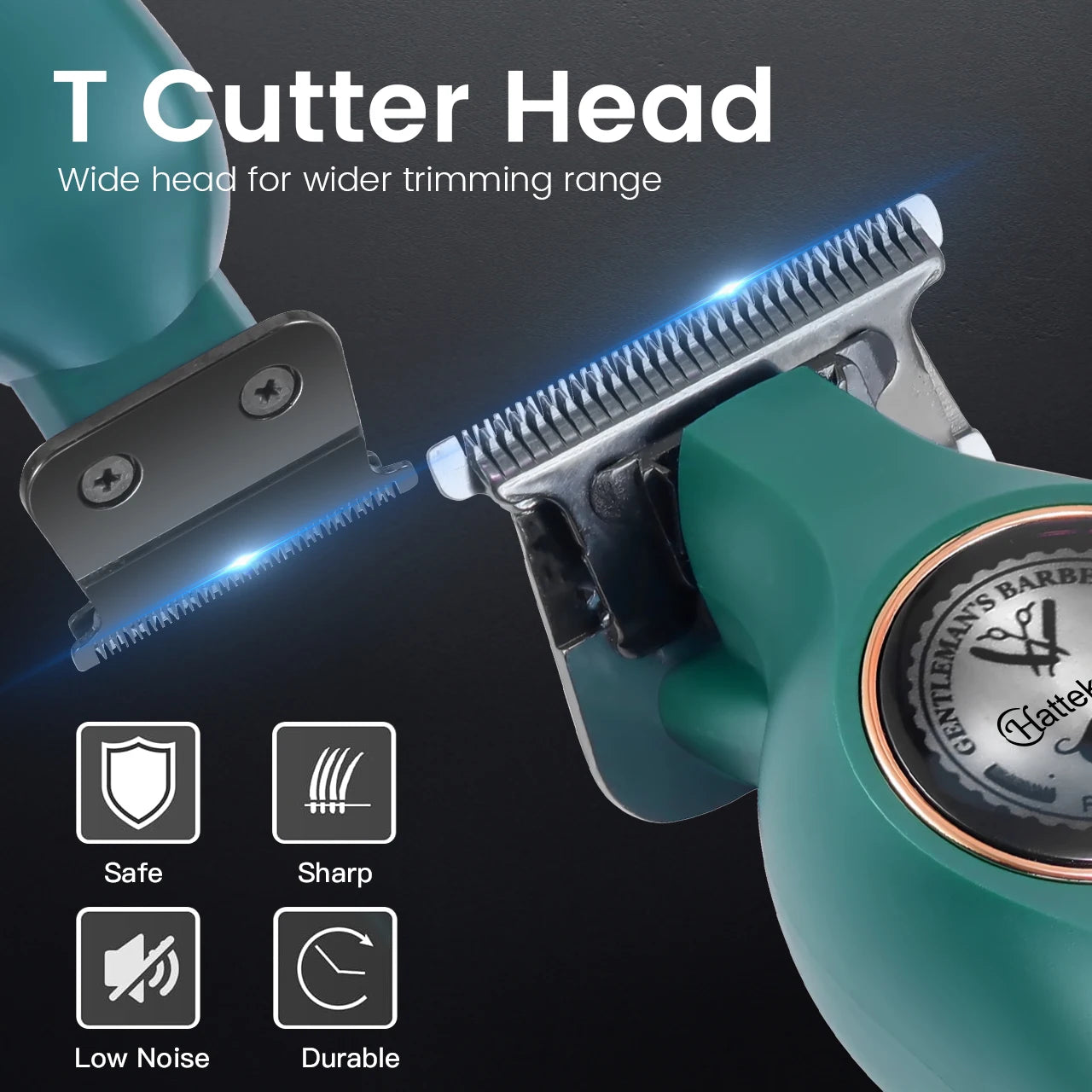 Tondeuse à cheveux électrique sans fil Hatteker pour hommes, outil de coupe professionnel