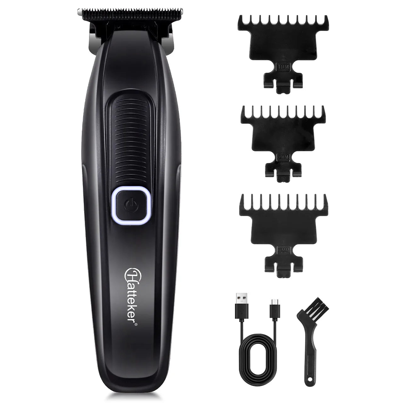 Tondeuse à cheveux électrique HATTEKER HT-6135 avec écran numérique LCD, outil de coiffure pour hommes.