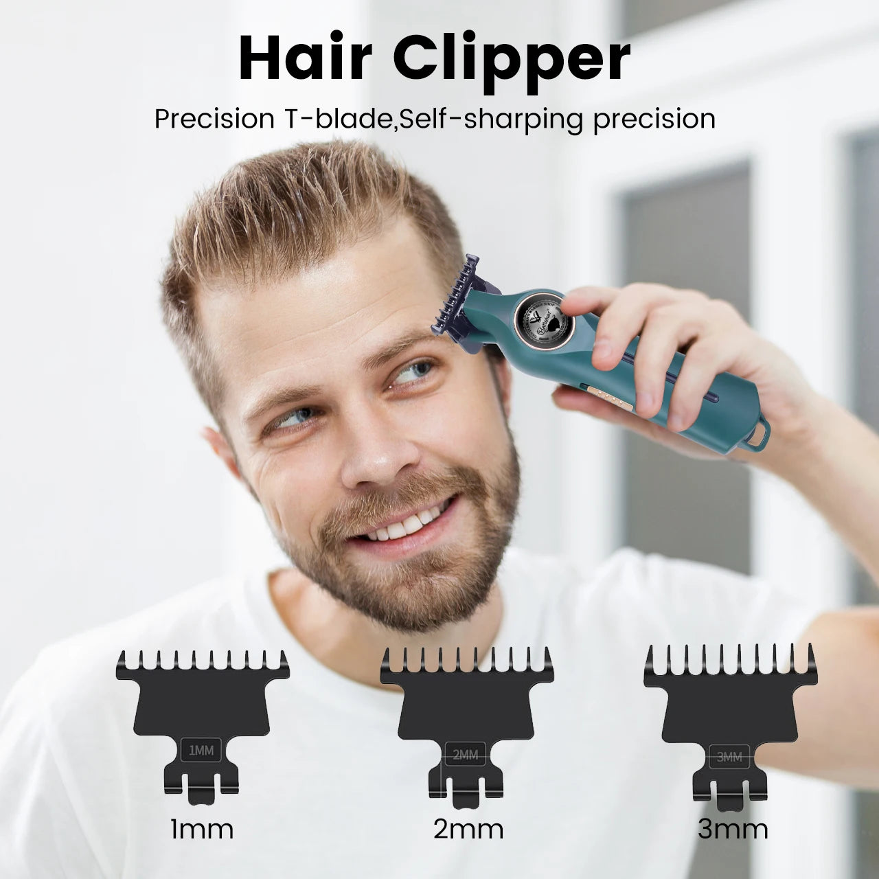 Tondeuse à cheveux électrique sans fil Hatteker pour hommes, outil de coupe professionnel