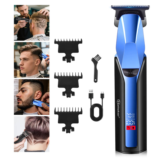Tondeuse à cheveux professionnelle sans fil Hatteker HT-6133 pour hommes, rechargeable, moteur silencieux, idéale pour une utilisation à domicile et chez le coiffeur