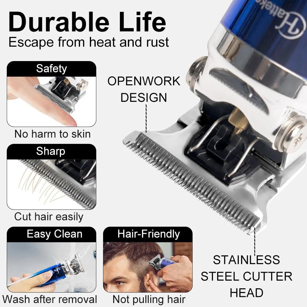 HATTEKER Beard Hair Trimmer for Men Professional Grooming Cutting Kit Mustache - HATTEKER