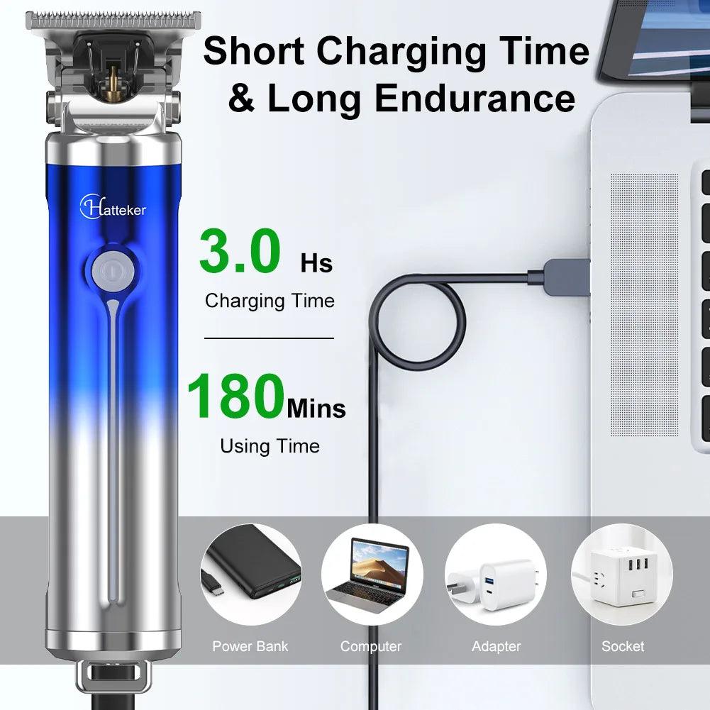 HATTEKER Beard Hair Trimmer for Men Professional Grooming Cutting Kit Mustache - HATTEKER