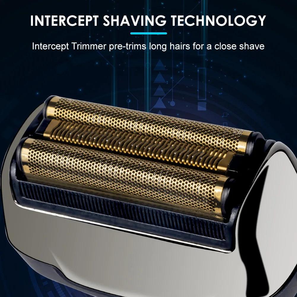 Electric shaver 3 in 1 beard grooming set for men waterproof cordless hair trimmer USB charging nose trimmer - HATTEKER