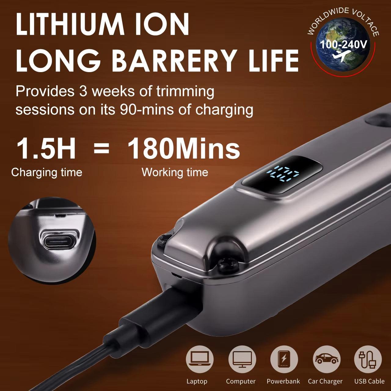 7 in 1 Beard Trimmer Kit for Men Professional Hair Clippers T-Blade Trimmer Nose Trimmer Beard Hair Shaver