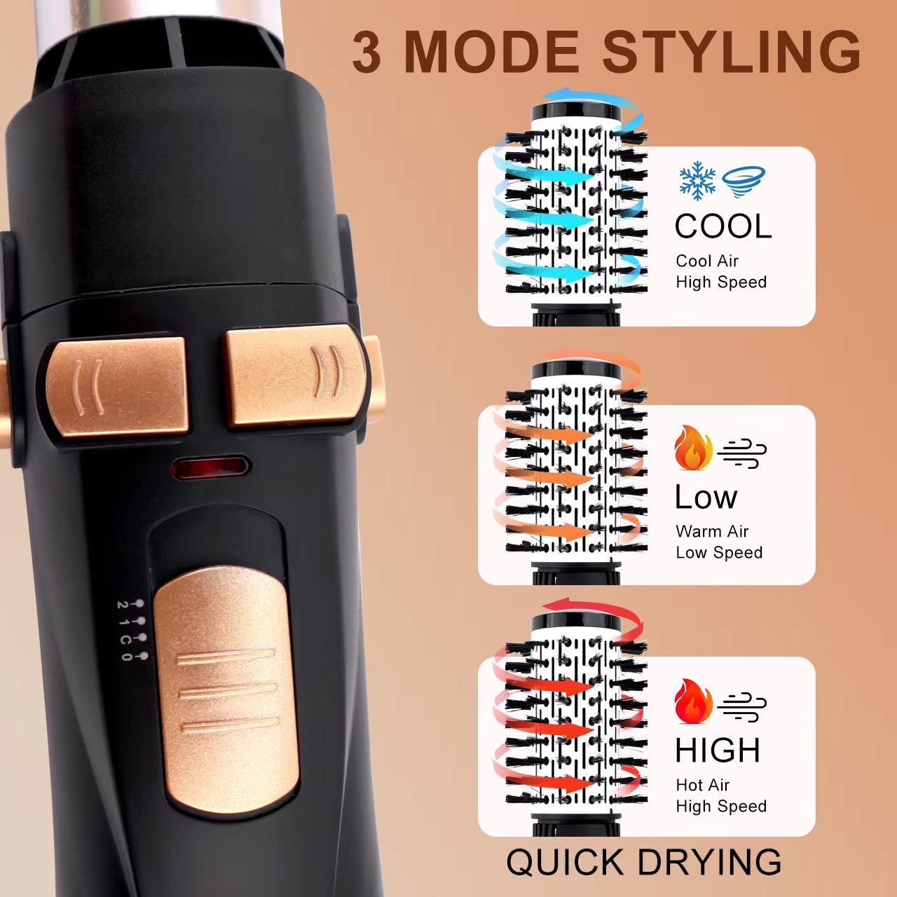 NEW 4 in 1 Air Hair Style Curler Styling Tools Hair Dryer Brush Hot Comb Electric Hair Straightener