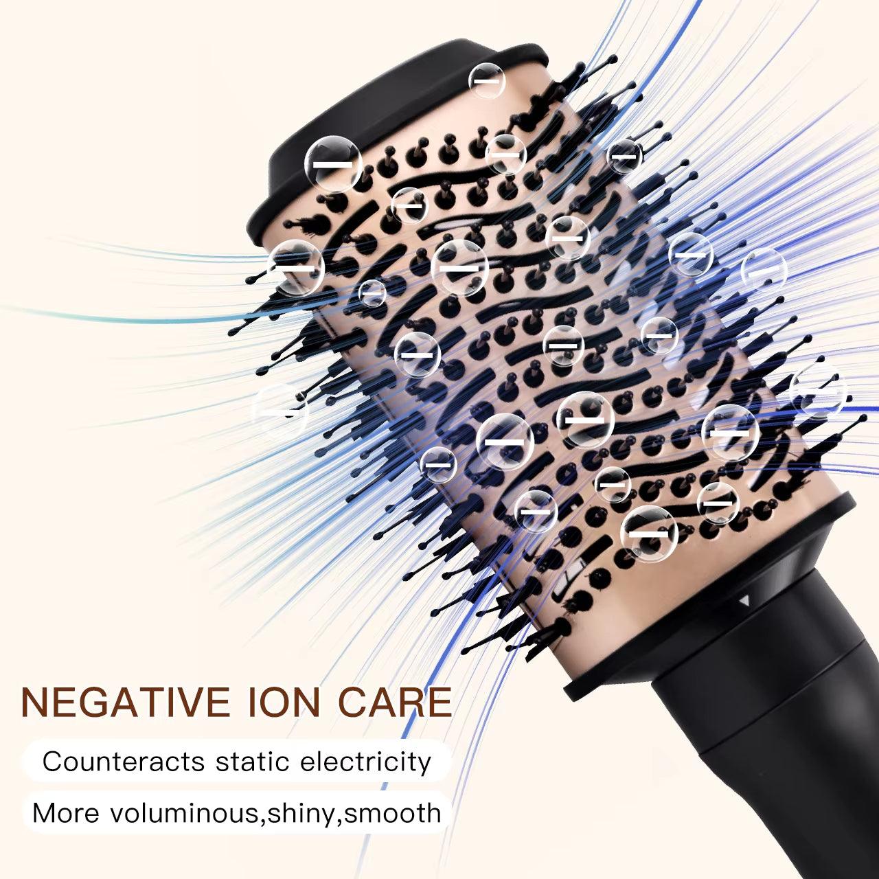 Hatteker 4 in 1 Air Hair Style Curler Styling Tools Hair Dryer Brush Hot Comb Electric Hair Straightener