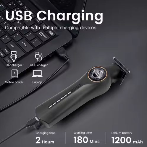 Tondeuse à cheveux électrique sans fil Hatteker pour hommes, outil de coupe professionnel