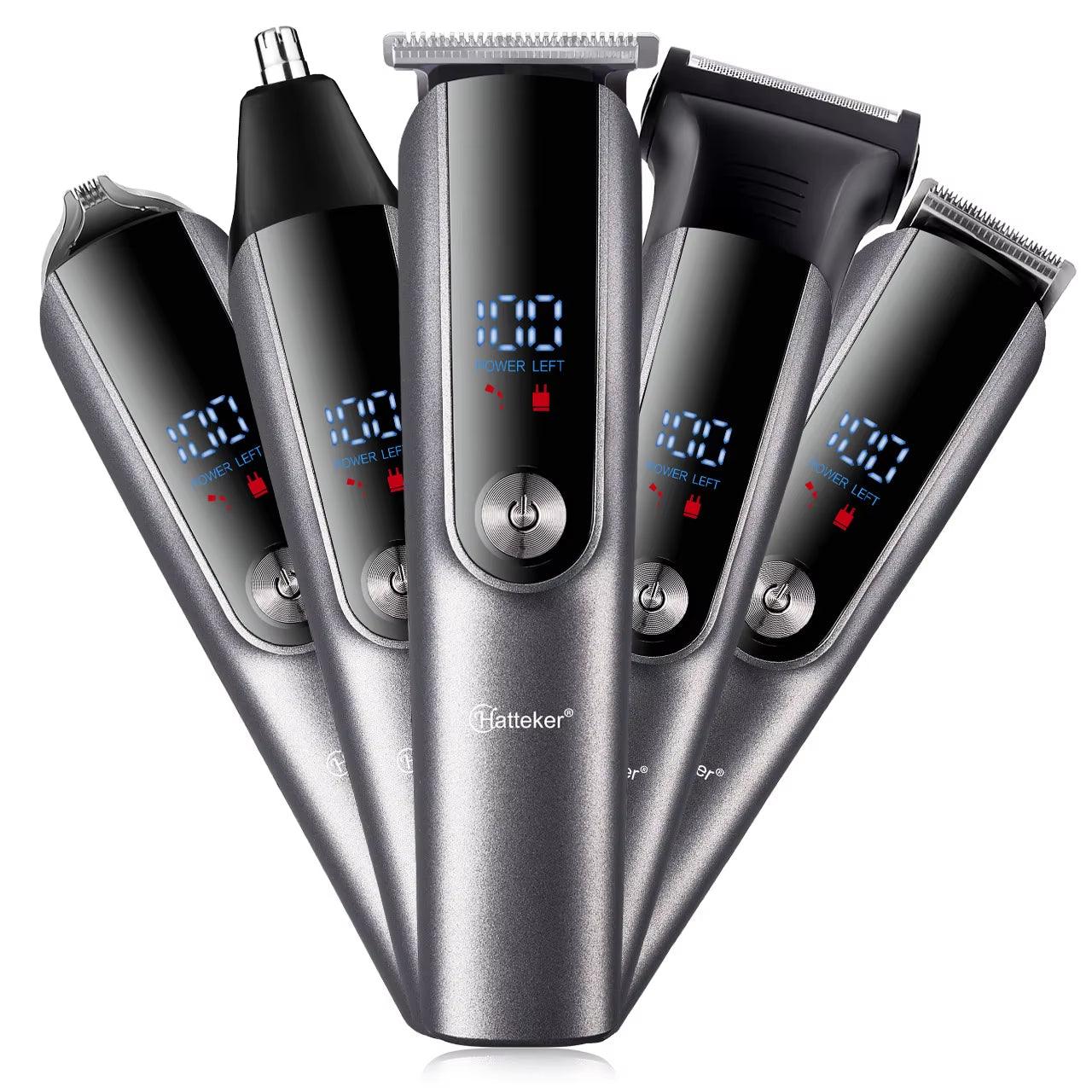 Professional Mens Beard Trimmer 5 in 1 Multifunctional Grooming Suit Hair Clippers