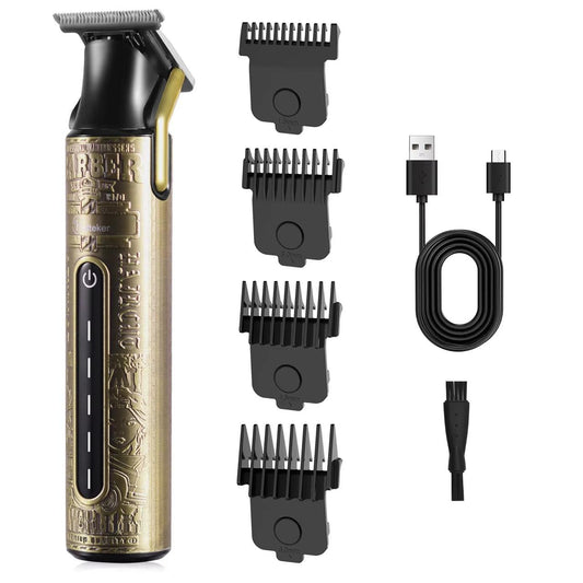 Hair Cutting Machine T-Blade Men Hair Trimmer USB Rechargeable Baldheaded Hair Clippers