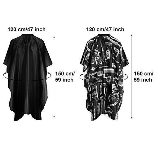 2 Pieces Hairdressing Cape Salon Barber Cape Waterproof - HATTEKER
