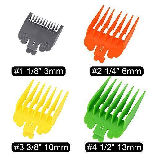 8 Pack Hair Clipper Limit Guide Combs Replacement Guards Set Attachment - HATTEKER