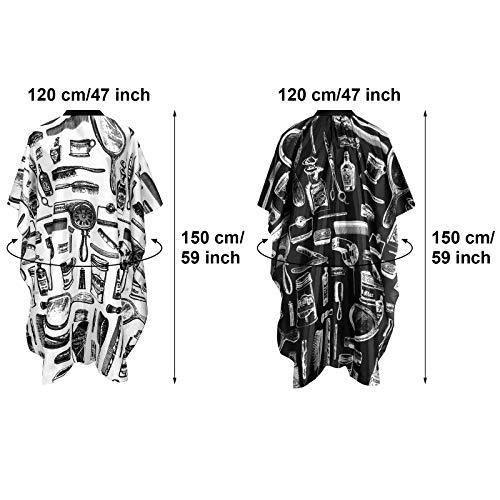 2 Pieces Hairdressing Cape Salon Barber Cape Waterproof - HATTEKER