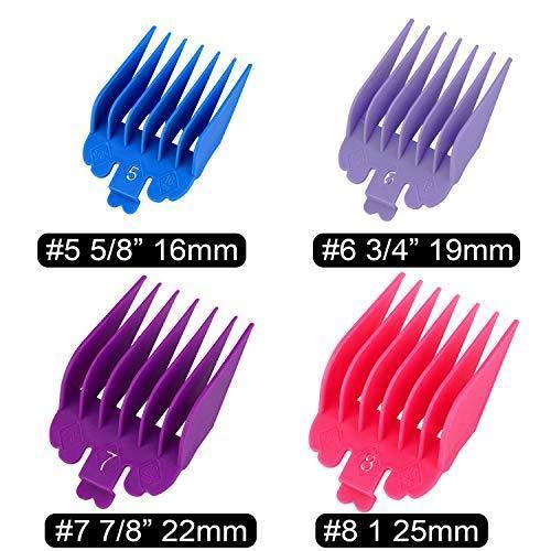 8 Pack Hair Clipper Limit Guide Combs Replacement Guards Set Attachment - HATTEKER