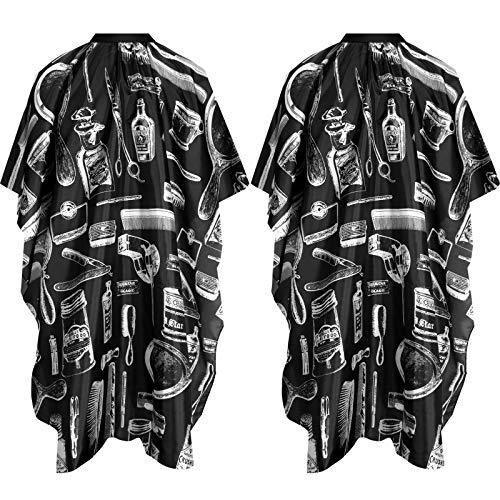 2 Pieces Hairdressing Cape Salon Barber Cape Waterproof - HATTEKER