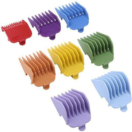 Professional Hair Clipper Guide Combs, Replacement Guards Set, 8 Length Attachment - HATTEKER