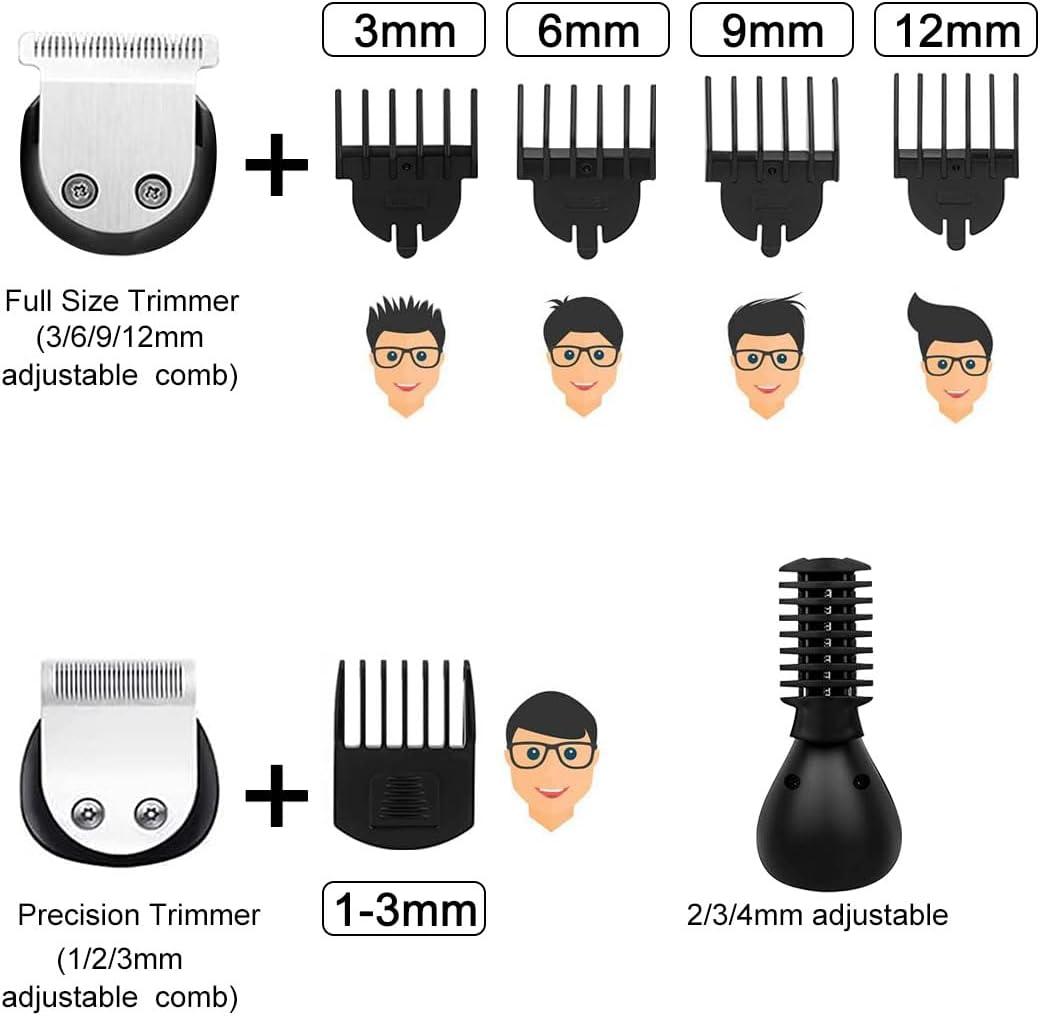 Hatteker Upgraded Beard Trimmer for Men Waterproof Cordless Hair Clipper Electric Razor Shaving Mustache Face Nose Body - HATTEKER