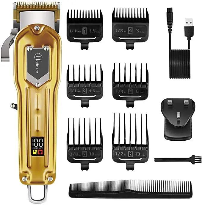 Hatteker Hair Clipper Trimmer for Men Cordless USB Rechargeable Gold - HATTEKER