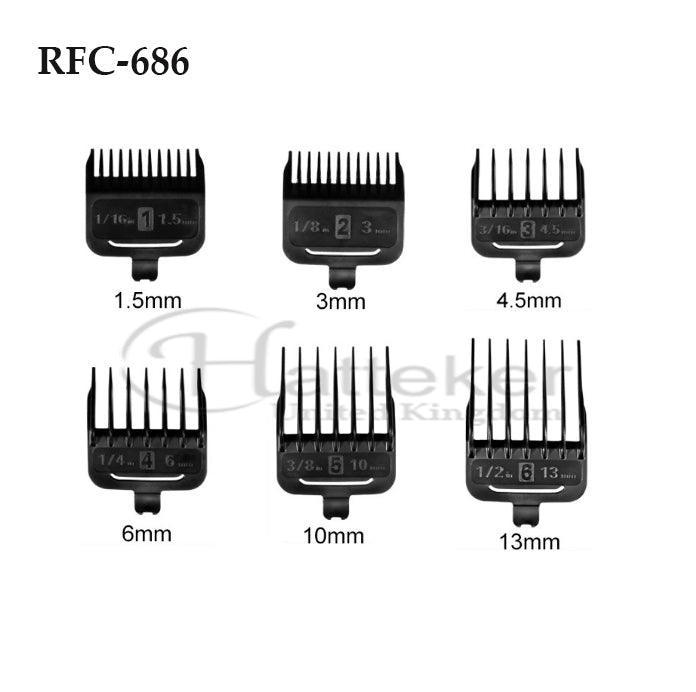 Comb Set Black Guide Adjustable Limit Hatteker RFC-686 - HATTEKER