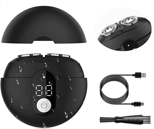 HATTEKER Mens Electric Shaver  Cordless Electric Razor Body Grooming LED Waterproof - HATTEKER