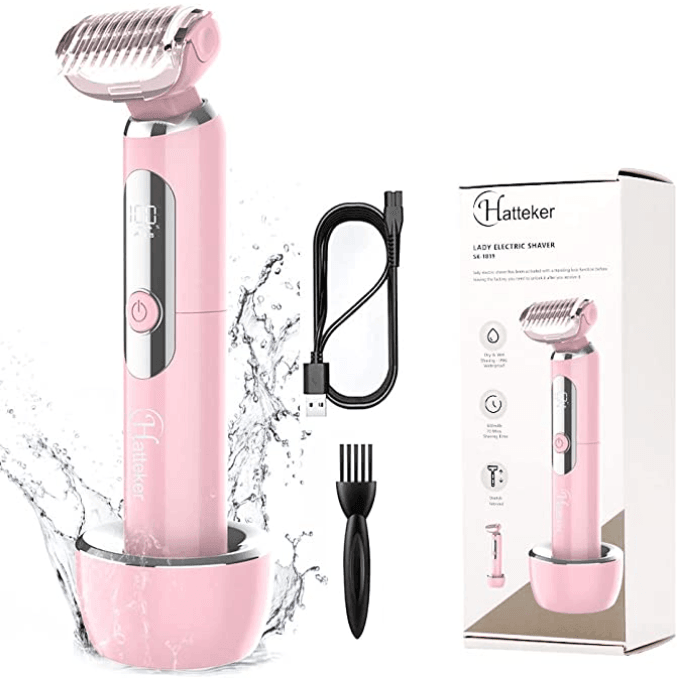 HATTEKER Electric Lady Shaver Razor Wet and Dry Waterproof - HATTEKER