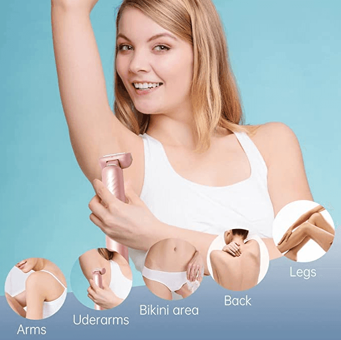 HATTEKER Electric Lady Shaver Razor Wet and Dry Waterproof - HATTEKER