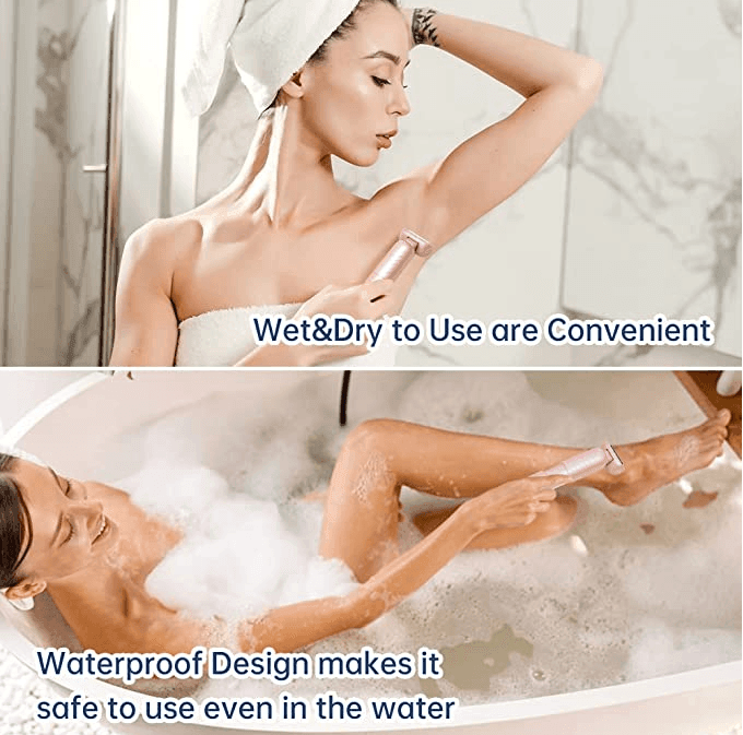 HATTEKER Electric Lady Shaver Razor Wet and Dry Waterproof - HATTEKER