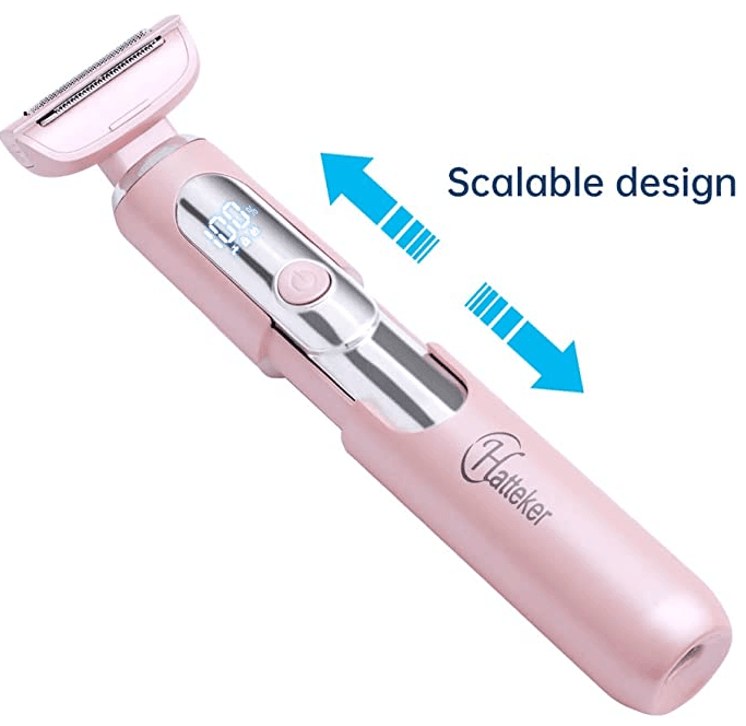 HATTEKER Electric Lady Shaver Razor Wet and Dry Waterproof - HATTEKER