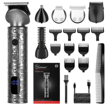 Hatteker 6 in 1 hair clipper sets hair trimmer hair cutting  USB charging electric shaver RFC-5618 - HATTEKER