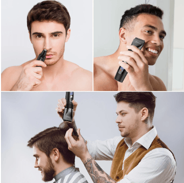 HATTEKER Pro Hair Clipper Multifunction  Stainless steel Blade Hair Trimmer Nose Hair Beard - HATTEKER