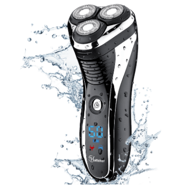 HATTEKER Facial Electric Razor for Men Wet Dry Rotary - HATTEKER