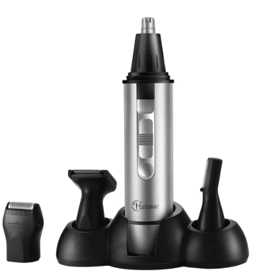HATTEKER Nose Hair Trimmer 4 in 1 Multifunctional AA Battery Waterproof beard trimmer - HATTEKER