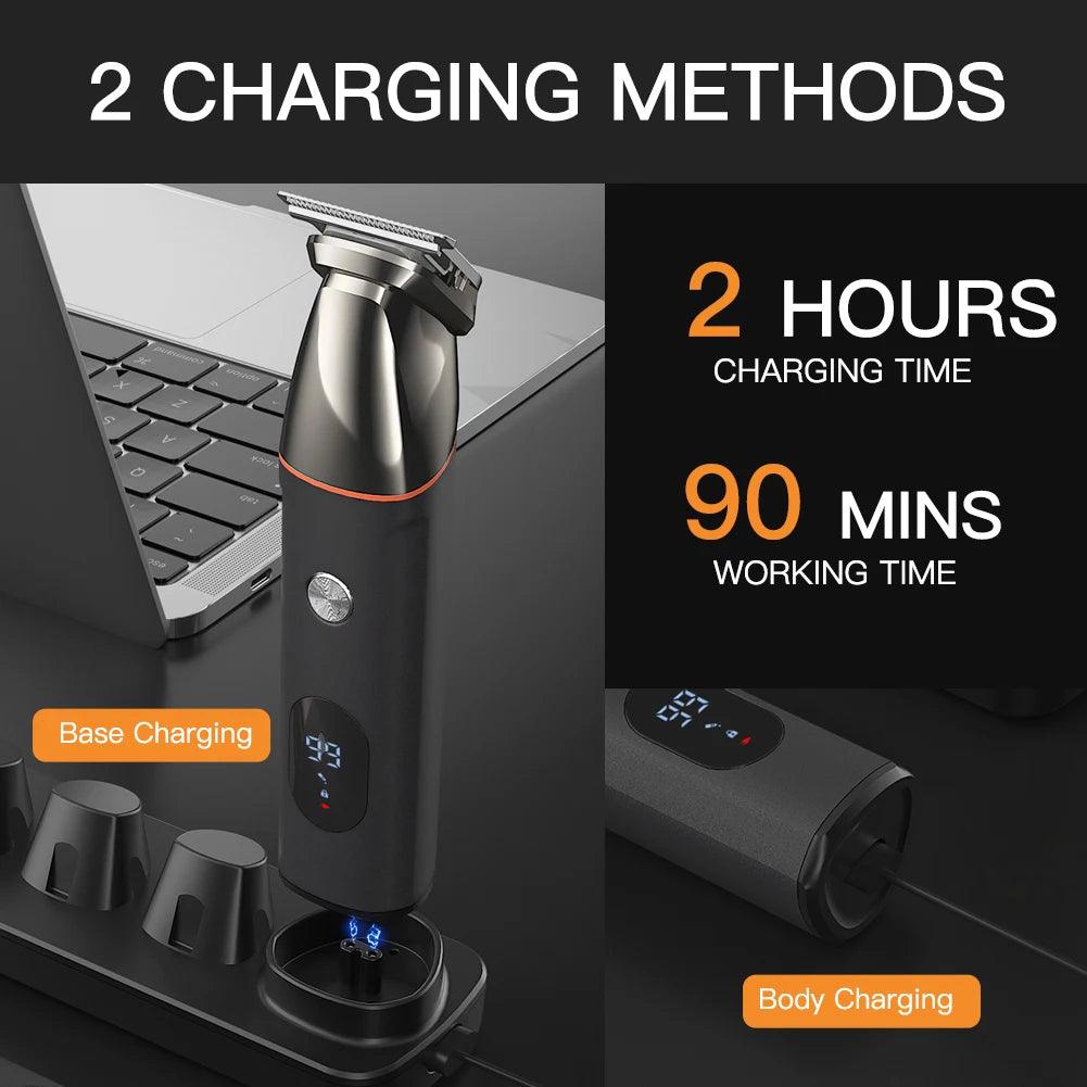 ELECTRIC hair clipper waterproof 5 in1 professional trimmer razor beard body hair cutting - HATTEKER
