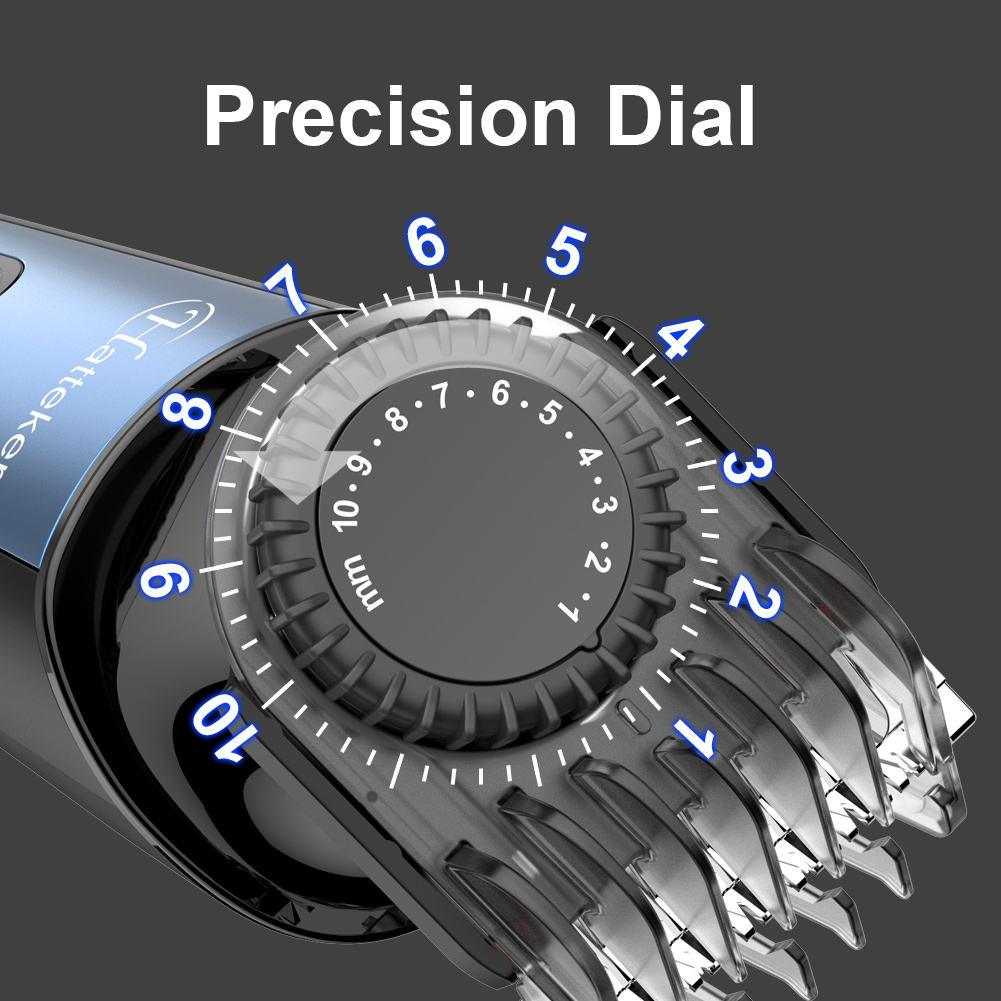 HATTEKER Mens Electric Shavers Razor Beard Trimmer Rotary Facail Nose Waterproof Rechargeable Cordless 3 in 1 - HATTEKER