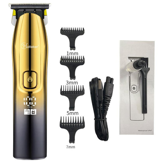 HATTEKER cordless men hair trimmer professional beard electric hair clipper rechargeable - HATTEKER