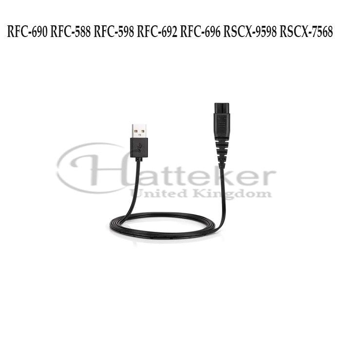HATTEKER USB CABLE CHARGER FOR  RFC-690 RFC-588 RFC-598 RFC-692 RFC-696 RSCX-9598 RSCX-7568 - HATTEKER