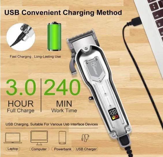 Hatteker Hair Clipper Trimmer Cordless USB Rechargeable - HATTEKER