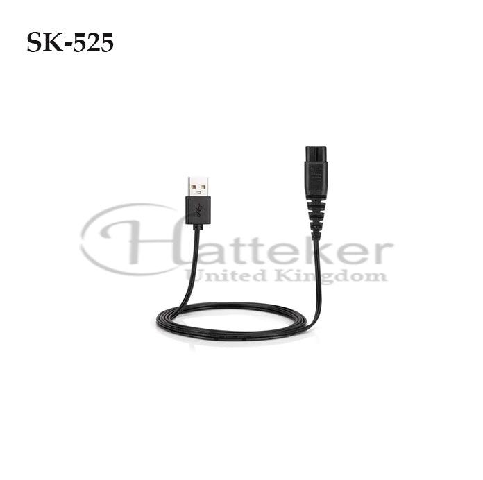USB CABLE CHARGER FOR  HATTEKER SK-525 TRIMMER